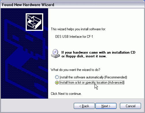 Found New Hardware Wizard 2